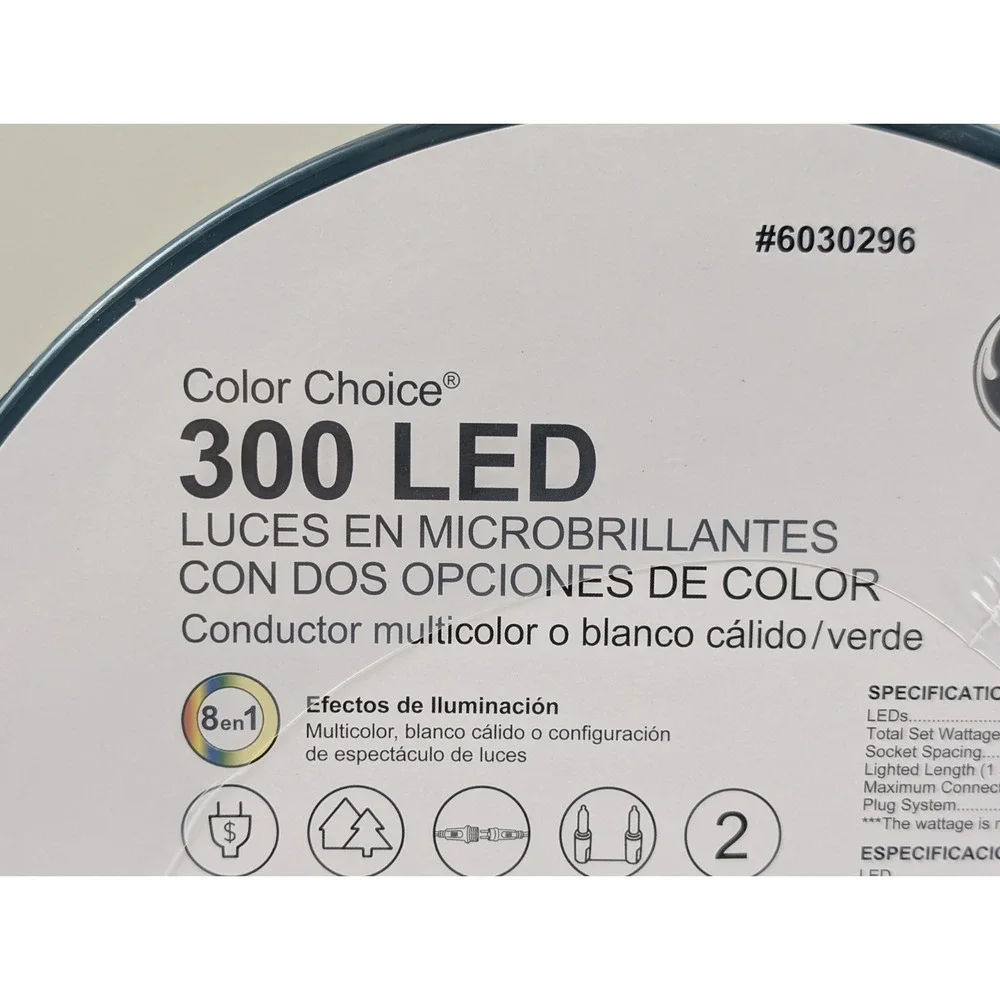 GE Color Choice 300 Ct 62.2-ft Multiffunction White/Multicolor LED String Lights